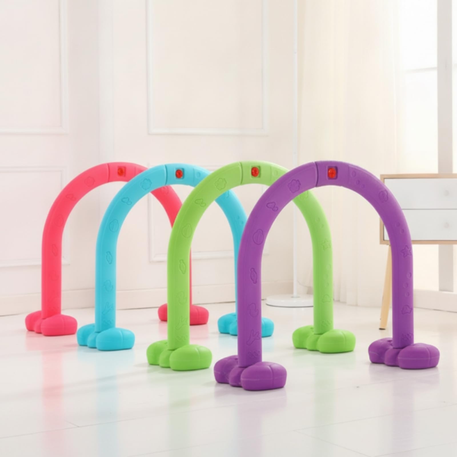 4 Pezzi Arco Gioco Durevoli, Upgrade Set di 4 Pezzi per Tunneling Colori Asilo