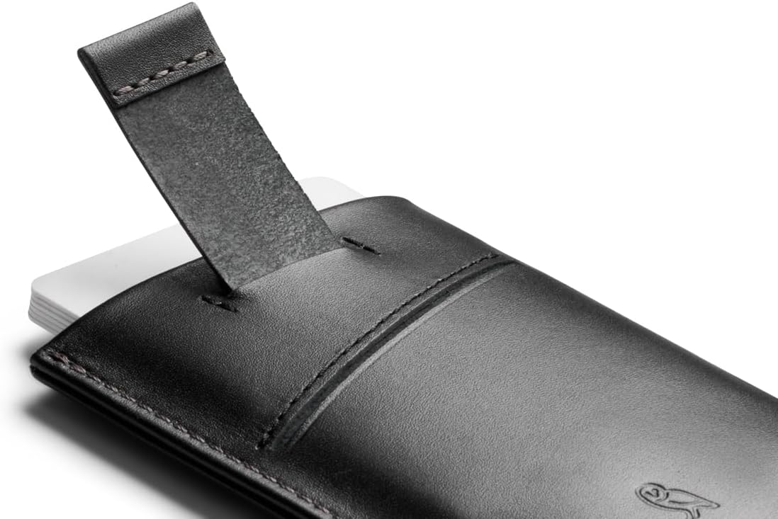 Bellroy Card Sleeve (Premium Leather Card Holder or Minimalist Wallet, Holds 2-8 Cards or Business Cards, Folded Note Storage) - Black - Image 5