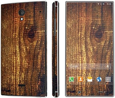NakedSkin Sharp AQUOS Crystal (Wood Print) Designer Vinyl Decal Sticker Wrap