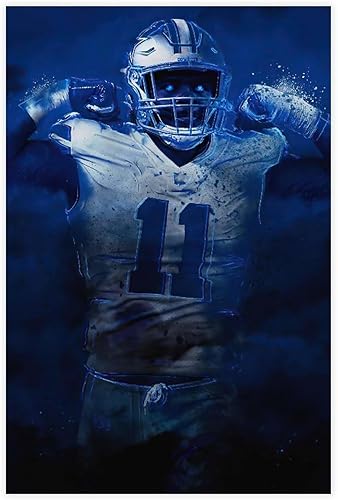 BAVIEN Póster de Micah Parsons en lienzo de fútbol americano, decoración de dormitorio, paisaje deportivo, oficina, habitación, regalo, sin marco 12