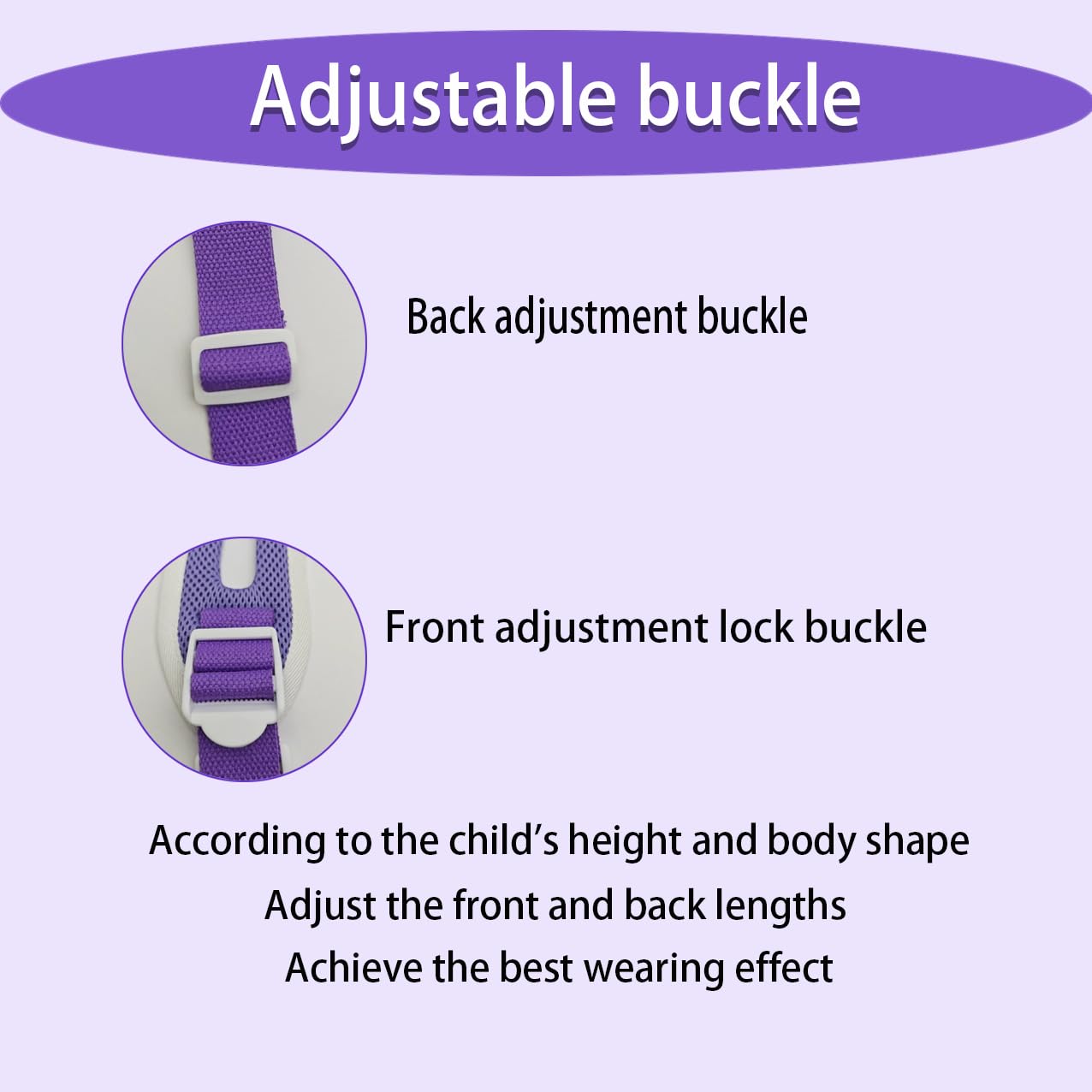 Adjustable Kid's Arm Sling - Shoulder Stabilizer Suitable for wrist/elbow/shoulder injuries and post-operative rehabilitation. It provides adjustable and comfortable shoulder support, and is compatible with both left and right arms. (Purple, Large)