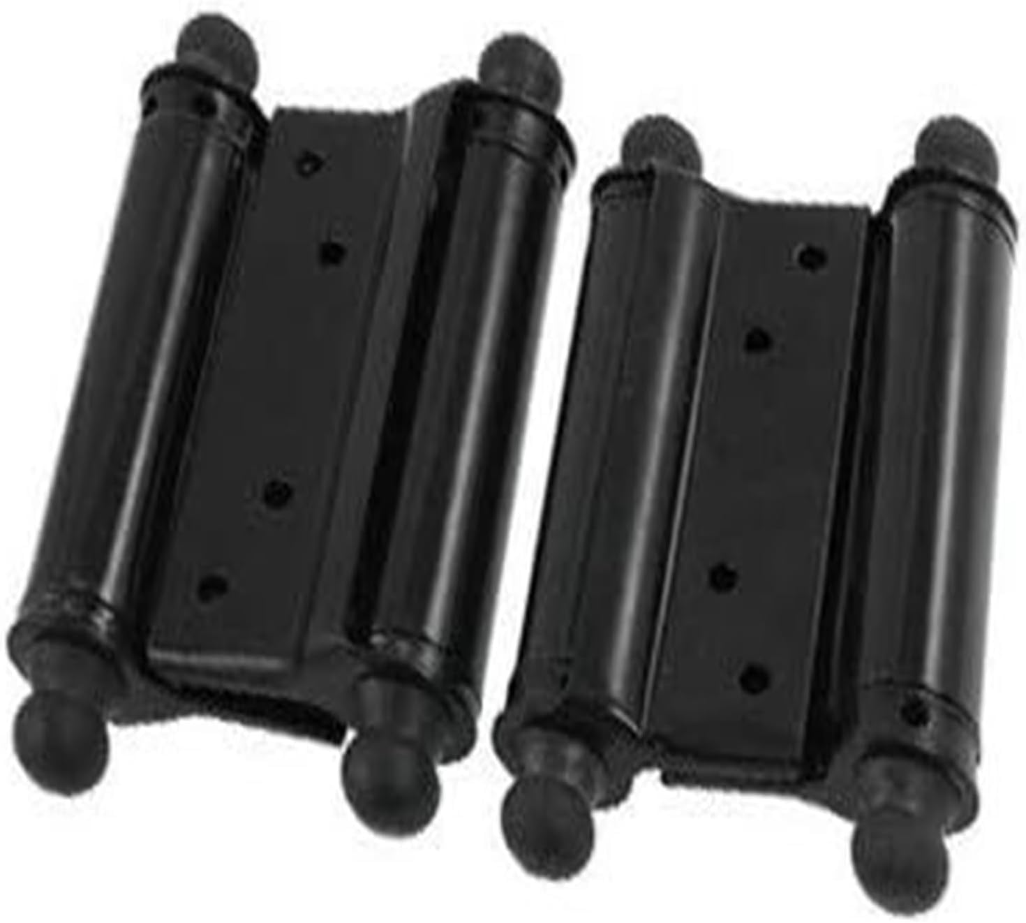Yatuopng Black Heavy Folding Hinge,2Pcs New Featured 3" 4" 5" 6" Metal Reliable Efficacy Double Action Spring Hinges(,5")