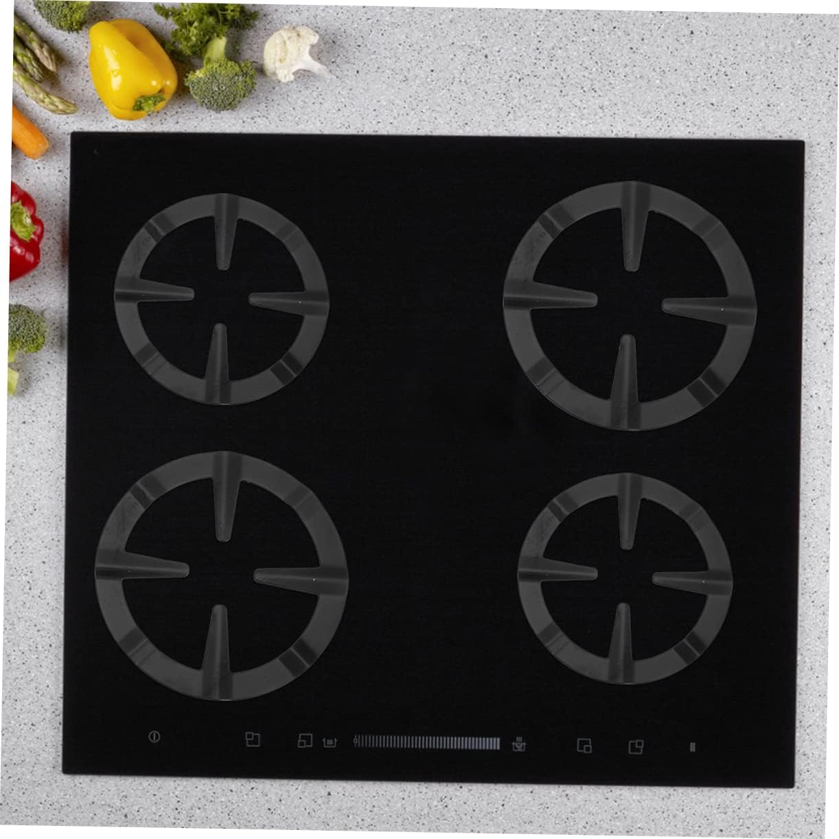 COLLBATH 3pcs Cooking Essential Iron Wok Support Compact Gas Stove Rack Reusable Wok Rings