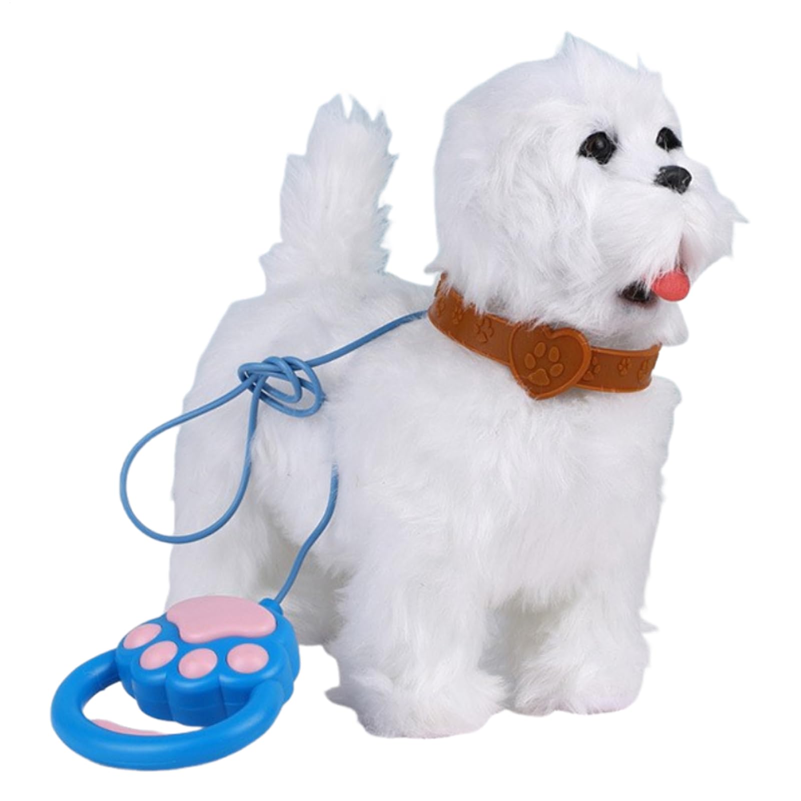 Robot Puppy - zabawka z szczekającym ogonem, realistyczny robot dla z interaktywnym ruchem dźwiękowym, figurka towarzysza zwierzęcia, do zabawy, czujnik, pluszowy szczeniak do rozrywki, pluszowy