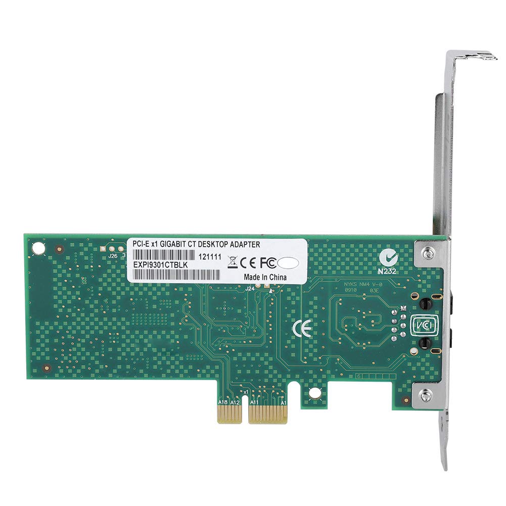 Carte Adaptateur réseau Gigabit PCIe 82574L, Carte réseau de Bureau Haute Performance, avec Protection Contre la lumière, Vitesse de 1000 Mbps, pour serveurs de routage So