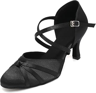 Scarpe da Ballo da Sala Donna in Raso con Punta Chiusa