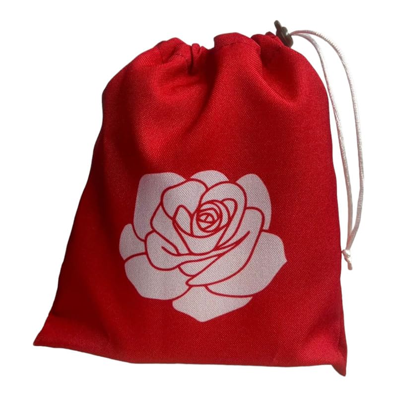 META ATACADO, Estojo Tarot Baralho Rosa Cigana Tecido 20x19cm-Escolha Cor Cor:Vermelho Rosa Prateada