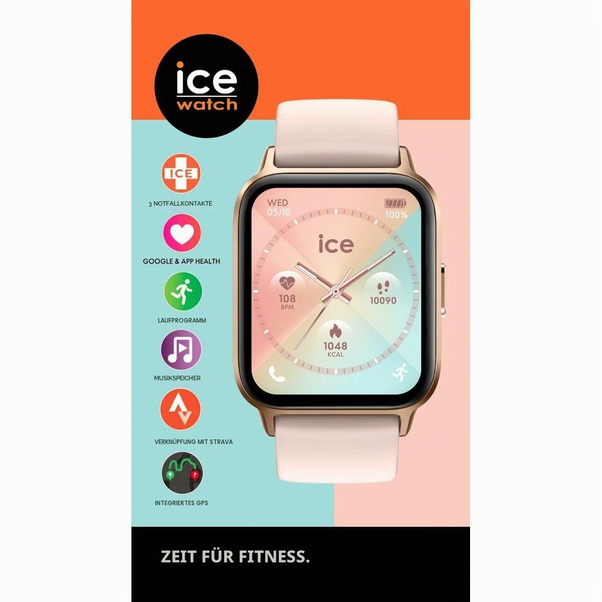ICE-WATCH - Ice fit 1.0 AMOLED - Verbundene Sportuhr mit Silikonarmband (1.78 Zoll)