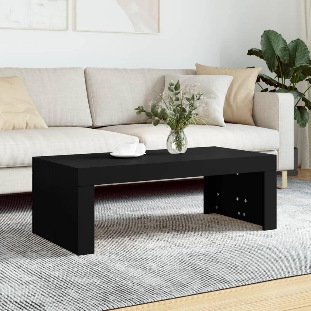 SKM Coffee Table Black 102x50x36 cm Engineered Wood (Weight