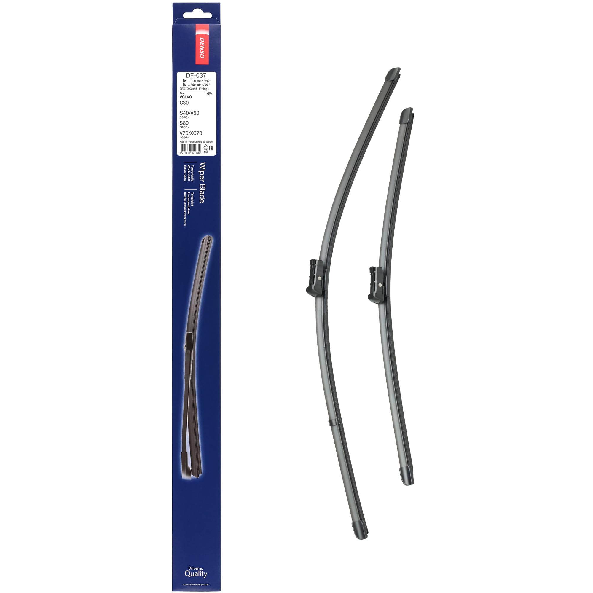 DENSO DF-037 Wischblatt – Flat Blade Kit für Volvo S80 (06-)