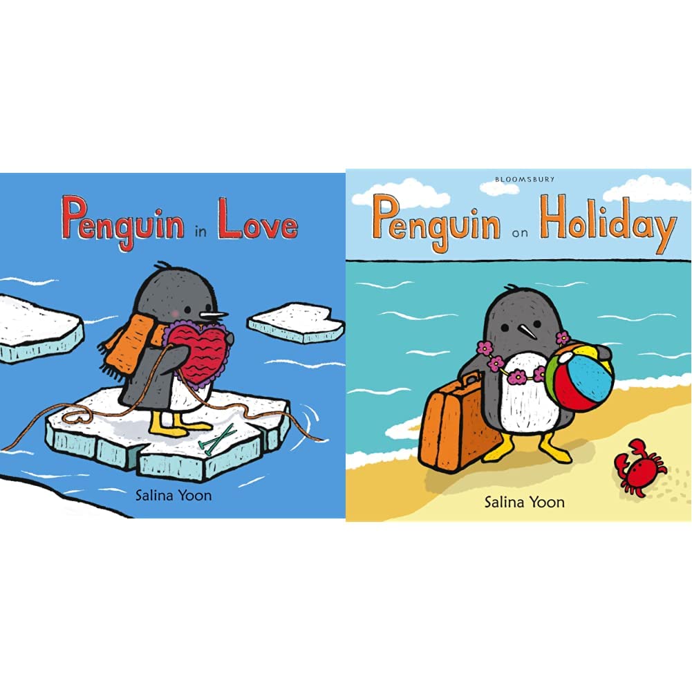 Salina Yoon's Pic Book Pack : Penguin in Love+ Penguin on Holiday (Set of 2 Books)