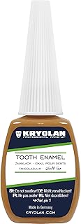 Professional Tooth Enamel, Special Effects Tooth Paint By Kryolan (Nicotine)- Temporary Liquid Teeth Color For SFX Teeth Makeup Halloween Cosplay Theater- Blackout/ Rotten/ Tooth Decay Makeup .4 Fl Oz