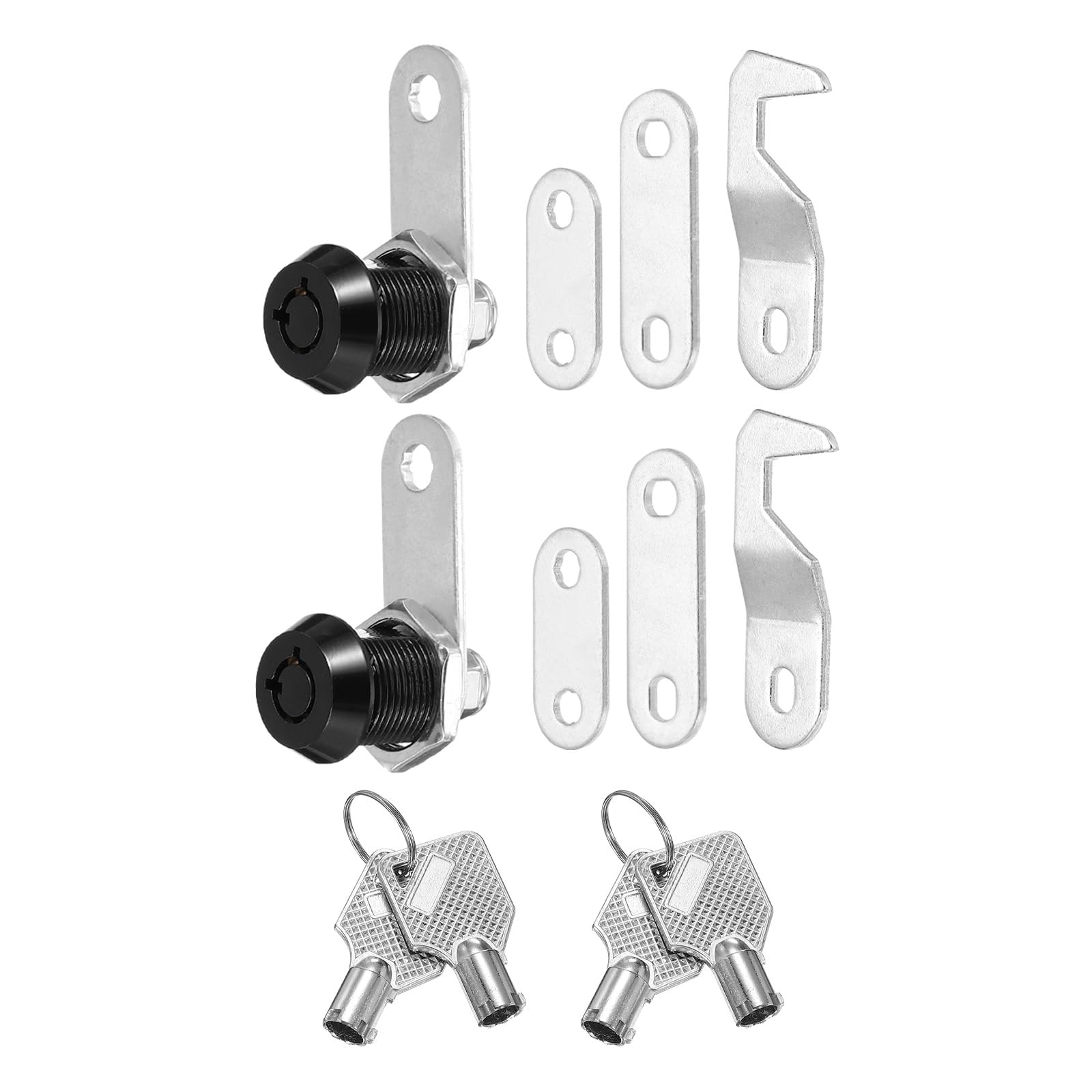 PATIKIL 5/8 Inch Black Cabinet Locks with Silver Keys