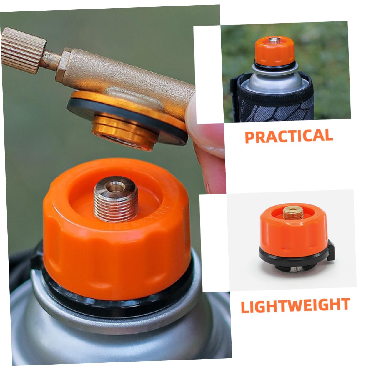 BCOATH Professional Gas Tank Converter Adapter for Camping Stoves Lightweight Iron Propane Adapter for Outdoor BBQ and Hiking Cooking Easy Installation and Stable Connection Versatile Use