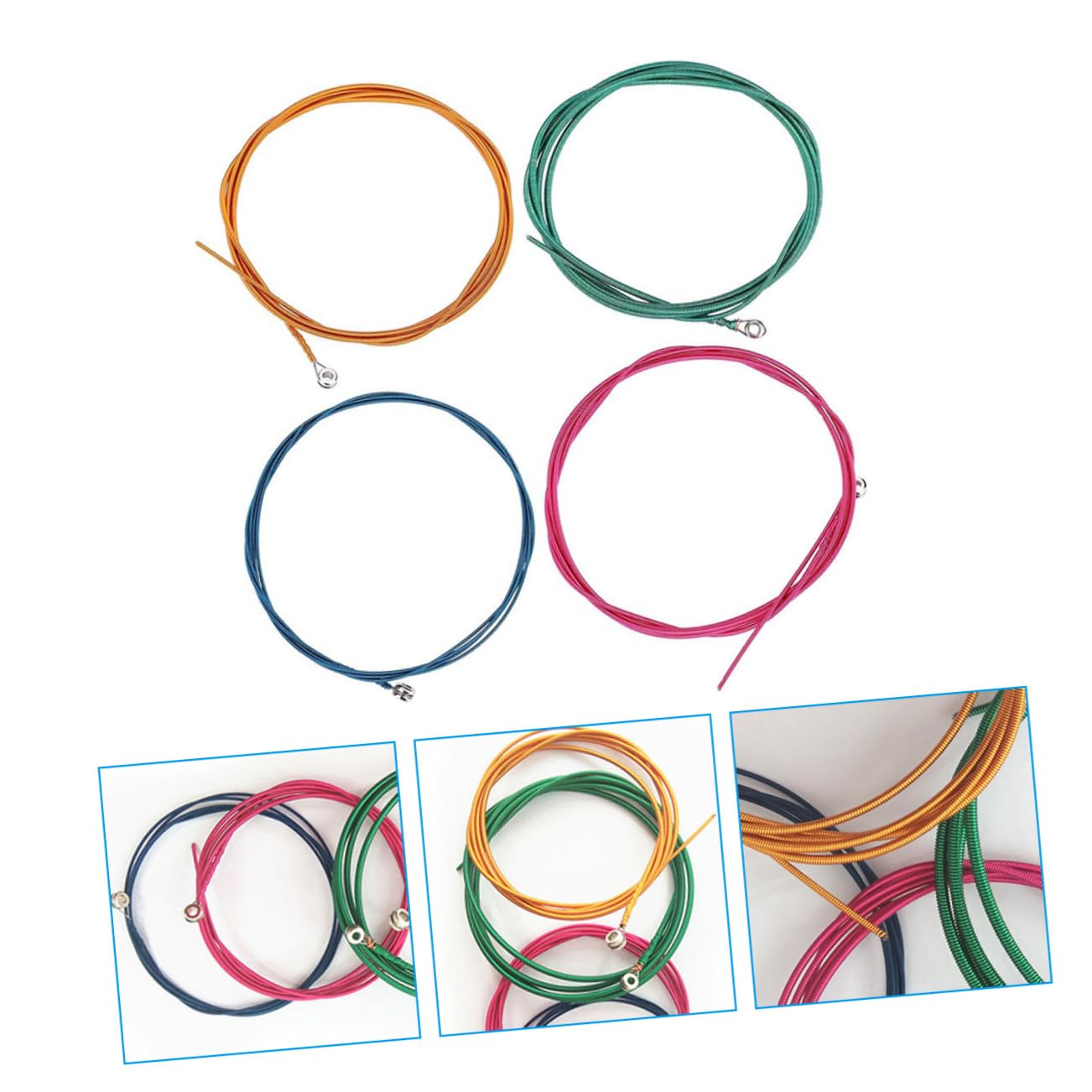 Toyvian 12stücke Elektrische Bass-saiten Set Gitarrensaiten Für Anfänger Und Langlebige Farbige Ersatzsaiten Für Einzigartiges Musikerlebnis