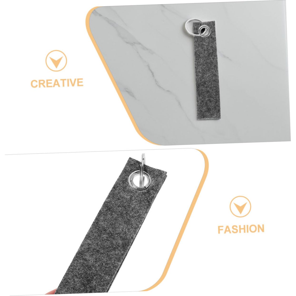 Filz Schlüsselanhänger aus Filz mit Metallring 100 Stück Selbstgemacht Zubehör Schlichtes Design für Alltag und Besondere Anlässe