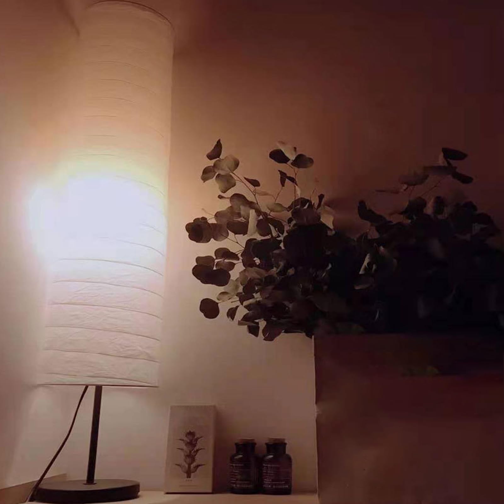 Rice Paper Floor Lamp Shade Protector Cover, 94cm/37 Inch Authentic Rice Paper Replacement Lampshade for Living Room Bedroom - Image 3