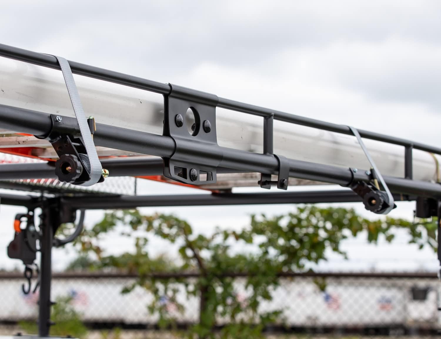 Buyers Products 5480007 Round Tube Ladder Rack Rachet Straps, 2 Pack, 7ft x 1-1/2 Inch, Double J Hook, Ladder Rack Straps, Pickup Truck Contractor Rack, Pickup Truck Cargo Rack Accessories