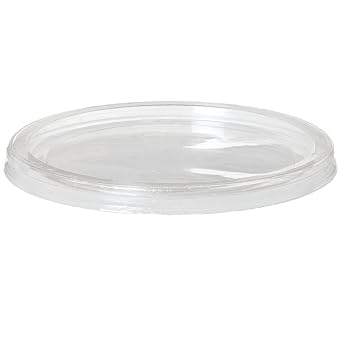 Eco-Products Compostable 8-32oz Clear Round Deli Container Lids, Case of 500, Meal Prep, Made from PLA Plastic, A Renewable Material Made from Plants