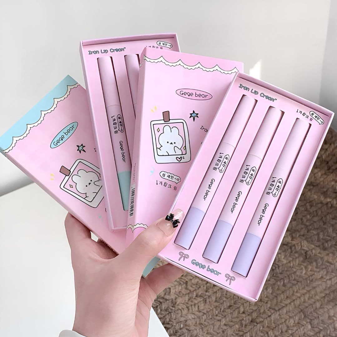 Gege Bear Velvet Mist Iron Lip Cream | Creamy Soft Mist Texture Lipstick | Smudge-Proof Waterproof Long-Lasting Coverage | Curated Peach Pink Brown Shades | Moisture & Smooth Application | Comfortable Matte Finish | Soft, Cloud-Like Lip Glaze | Best Lip Makeup for Girls & women (SET-B(04,05&06), 2gX3)-image-42