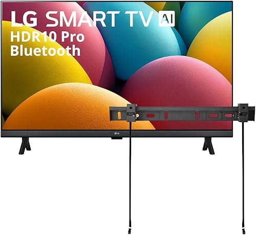 LG Smart TV de 32 pulgadas (2025) LR600 de 32 pulgadas Clase HD HDR10 LR60 Series webOS 23 Bluetooth 5 AI Procesador Gen6 + montaje en pared