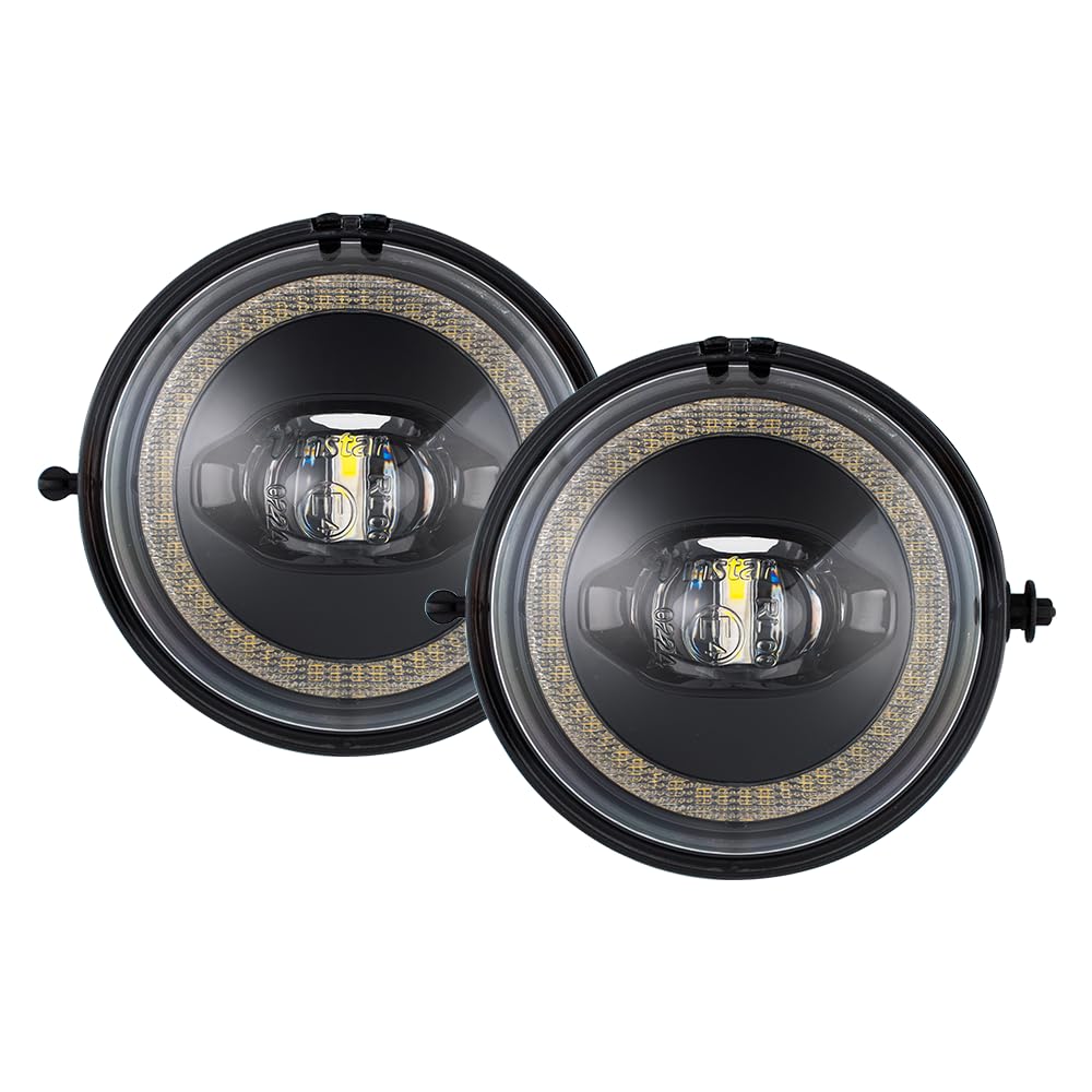 LED DRL Luci di marcia diurna, fendinebbia per Mini Coo.per R60 R61 R56 R57 R55 R58 R59 LED paraurti anteriore luce di marcia Anello Aureola DLR 2PCS DRL E4 approvato con staffe