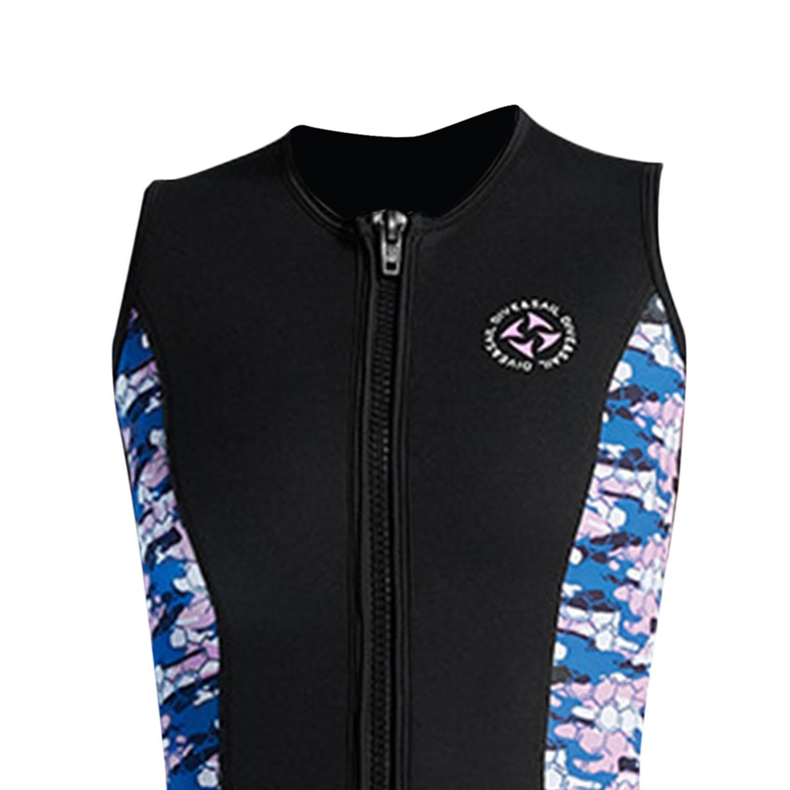 Chaleco de buceo de neopreno sin mangas de 3 mm para mujer, chaleco de buceo con cremallera de 3 mm, talla S, color negro