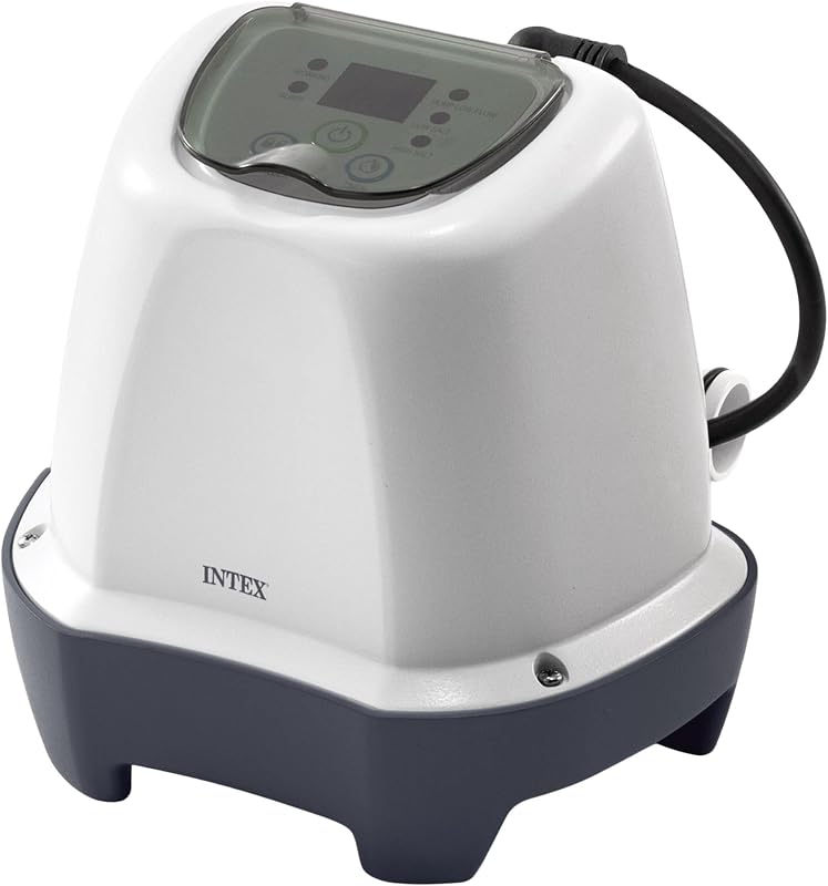INTEX Krystal Clear QS200 Saltwater Swimming Pool Chlorine System | 26661EG - For Above Ground Pools up to 2,200 Gal, Pool Cleaner with Automatic Timer and Self Cleaning Mode