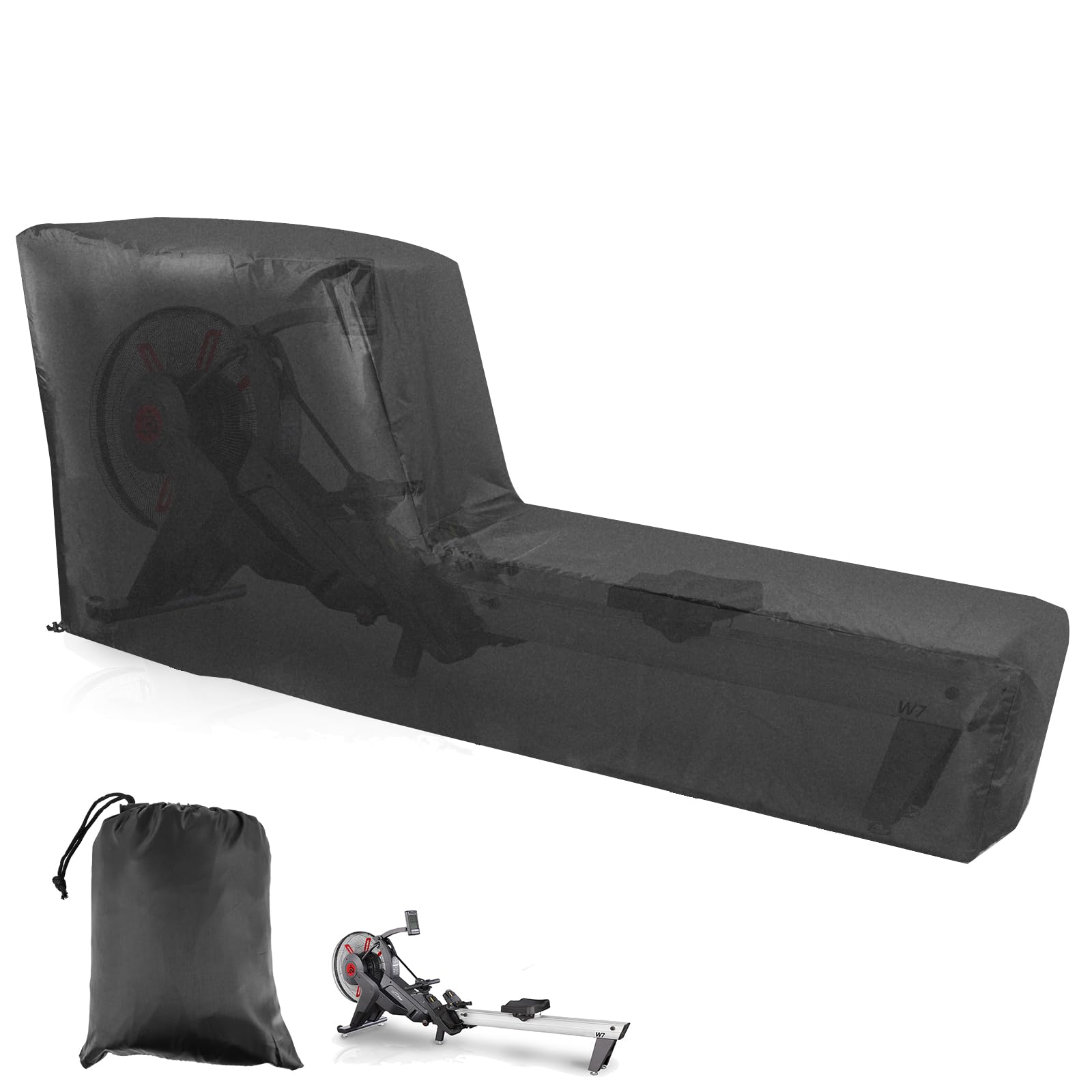 gohantee Copertura per vogatore, copertura per macchina da fitness, antipolvere, impermeabile, compatibile con il vogatore Concept 2 (241 cm di lunghezza x 61 cm di larghezza x 100 cm di altezza)