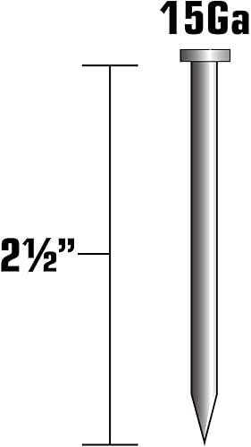 Miniatura 9 de Metabo HPT Clavos de acabado  1-14 pulgadas x calibre 15  en ángulo  electrogalvanizado  1000 unidades  24201SHPT