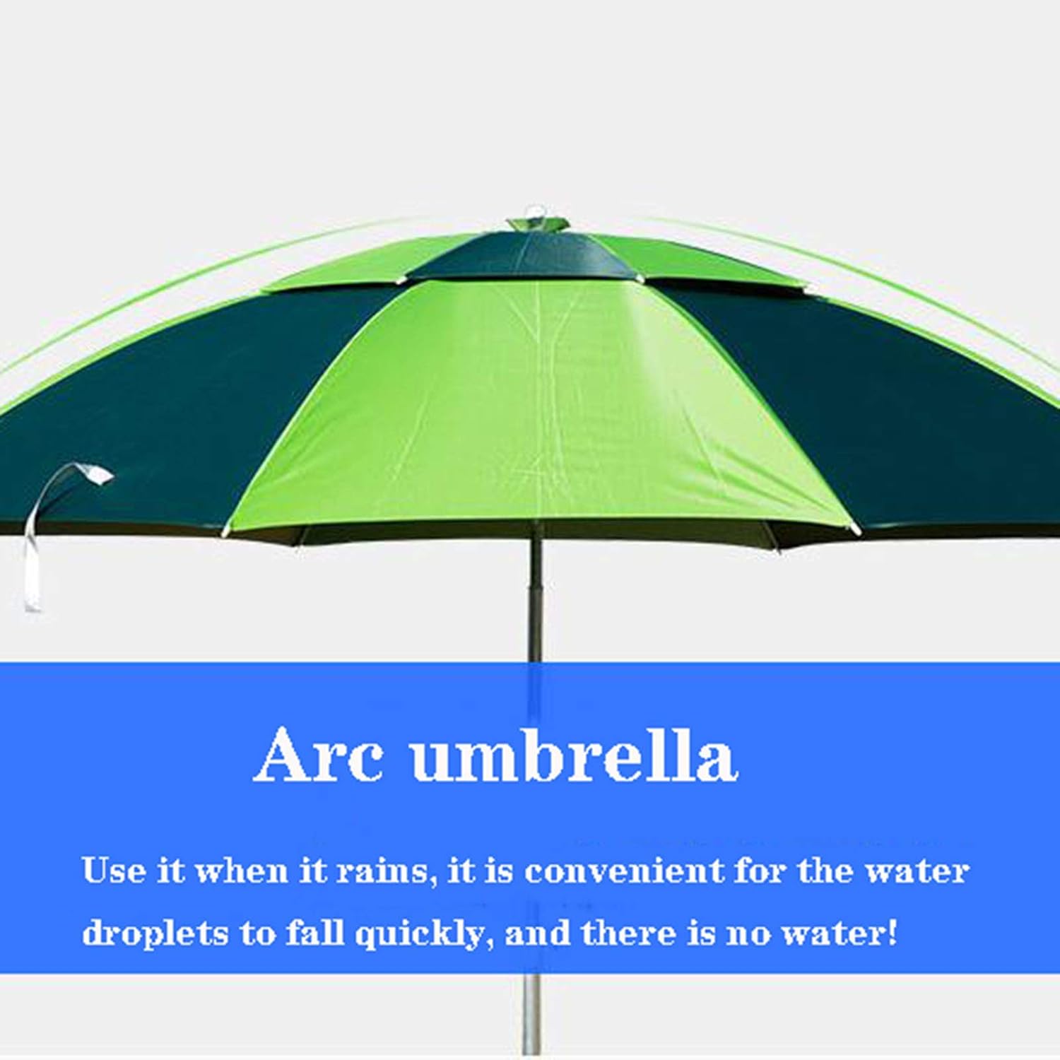 Patio Umbrella Outdoor Parasol Portable Beach Umbrella Double-Layer Design Breathable Heat Dissipation for Outdoor Gardens Pool Balcony(Green-B)