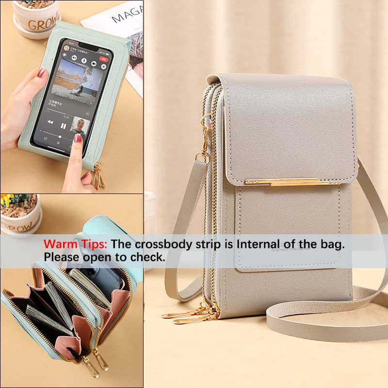 Image of Anti-Theft Leather Bag,Small Crossbody Cell Phone Purse Wallet for Women,RFID Block Phone Purse Crossbody with Shoulder Strap