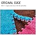 UWYTGF Foam Mat Interlocking Square Soft Puzzle Tiles Floor Mat,36Pcs Plush Foam Thicken Carpet Tiles Area Rugs,Anti Slip All Seasons Play Ground Mats - Easy to Clean,Gray + Light Purple