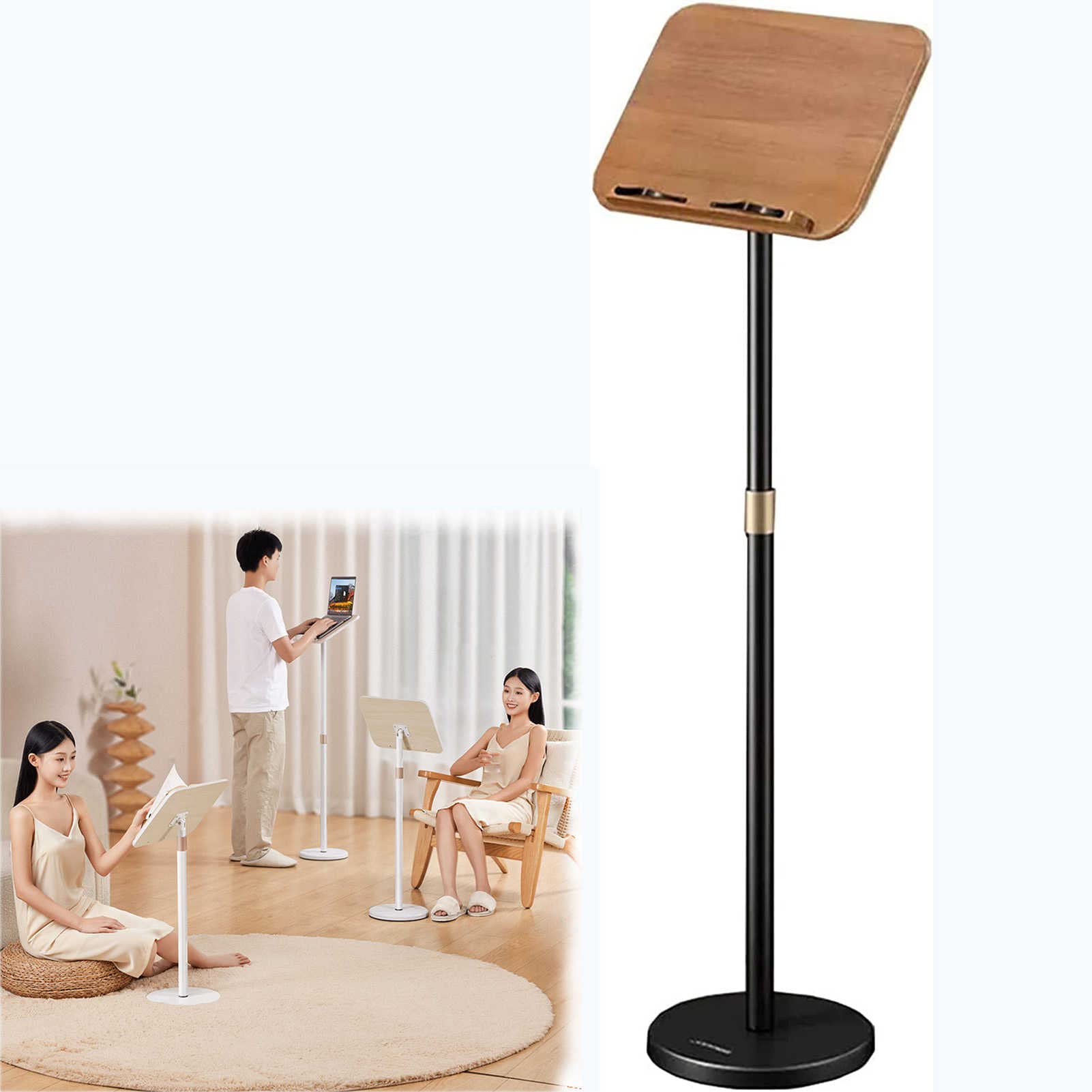 Leggio Regolabile 46-120cm - Supporto Per Laptop E Tablet Con Base Stabile - Foto 5