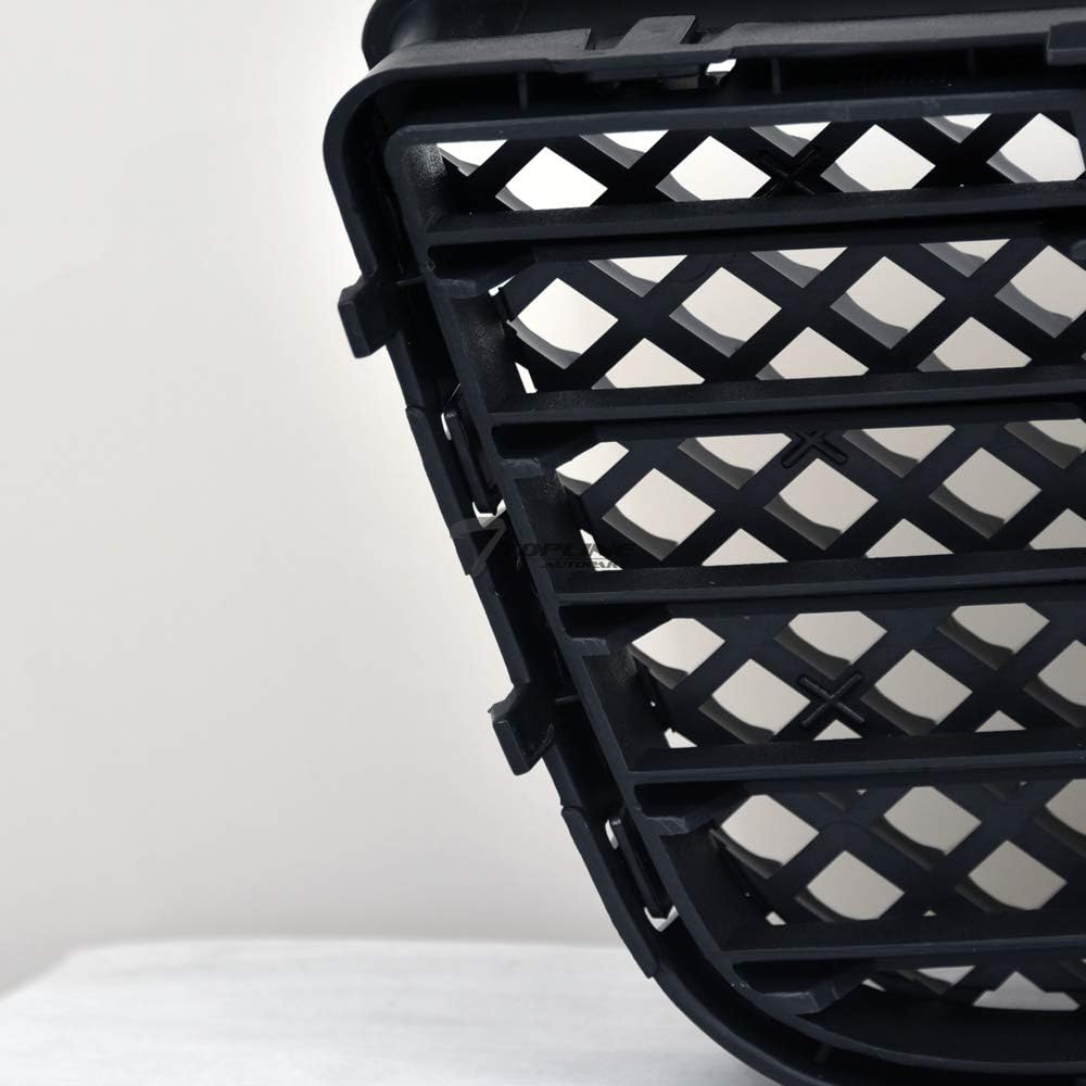 Glossy Black Mesh Front Lower Bumper Grill Grille Guard ABS Compatible With 06-13 Chevy Impala / 14-16 Limited