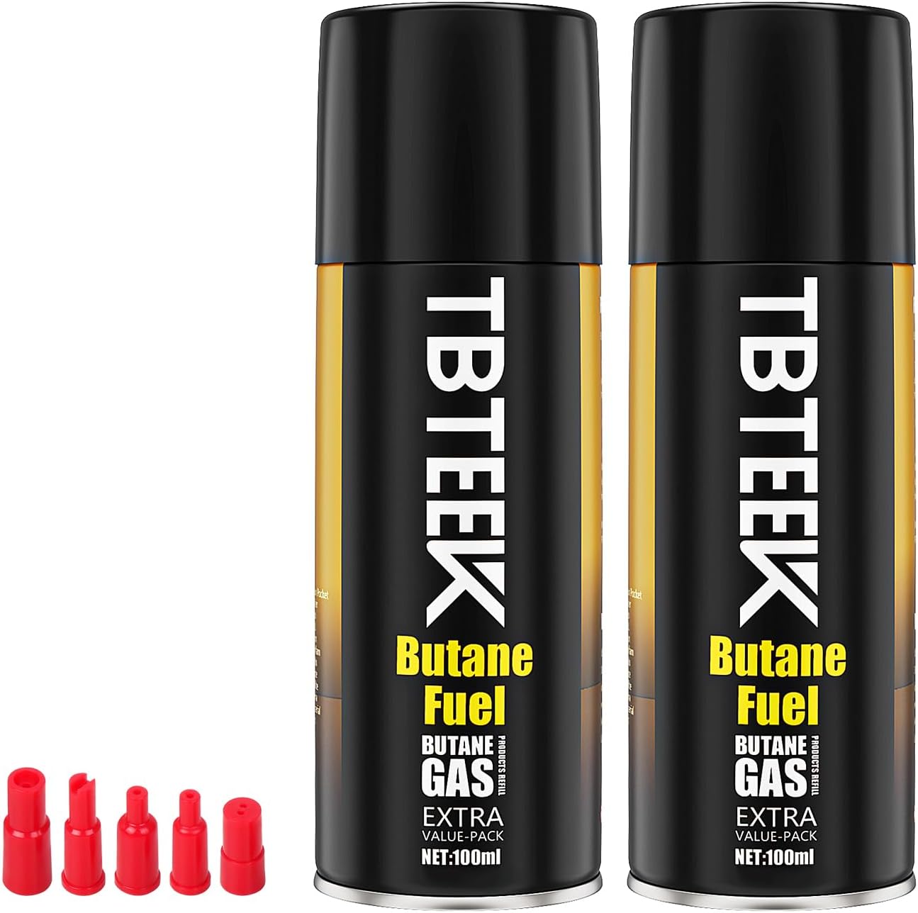 TBTeek Butane Refill, Ultra-Refined Lighter Fluid Refill, 100ml Butane Fuel Refill, Butane Canister for Torch Lighter, Butane Torch, Kitchen Blow Torch (2 Can)