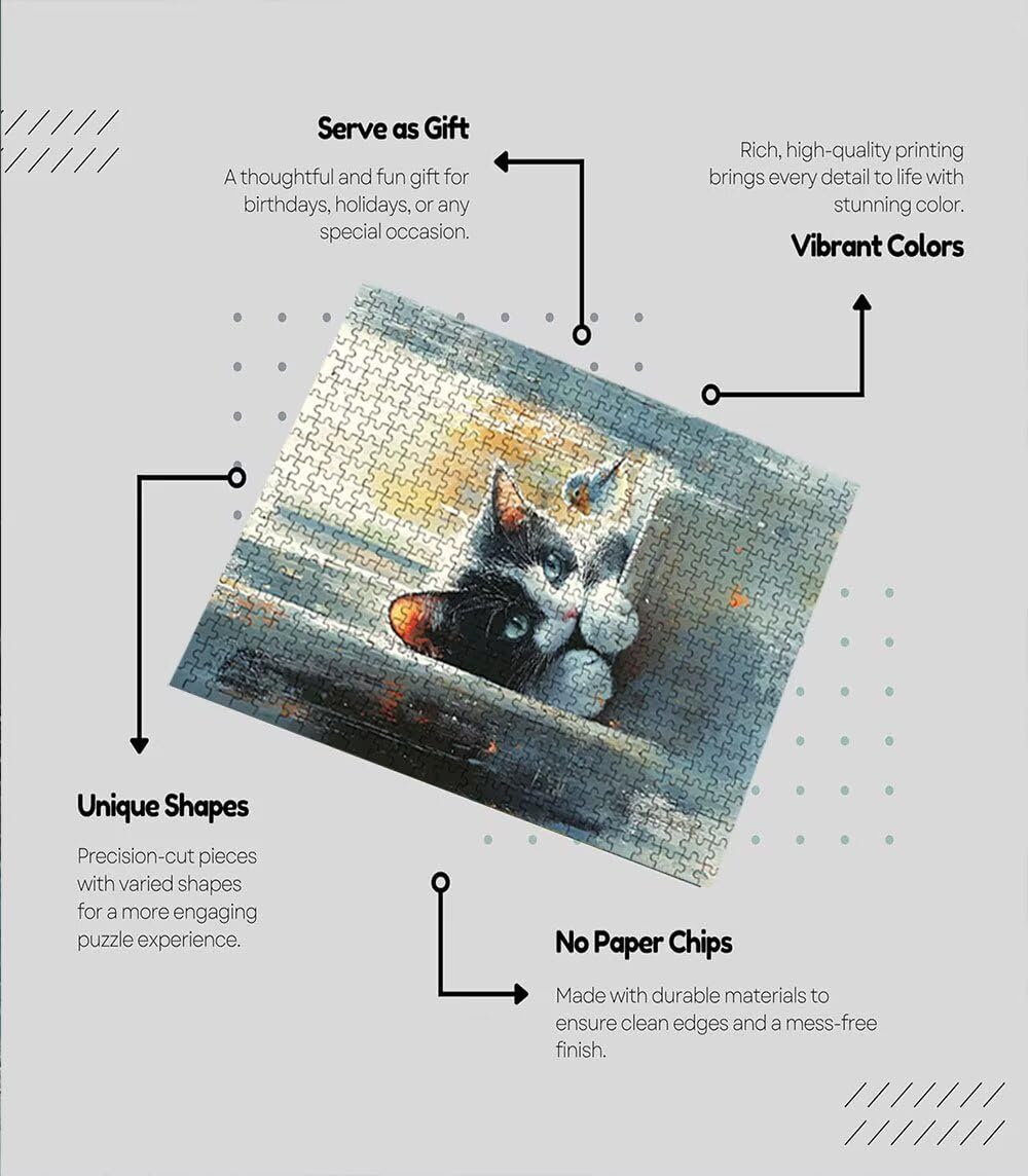 Puzzle 2000 Pezzi Uccello Gatto 3D Puzzle per Adulti Impegnativo, Educa Puzzles Artistico, Divertente E Stimolante Puzzles Decorativo per La Famiglia, Regalo e Decorazione Pareti BXHZW6-937