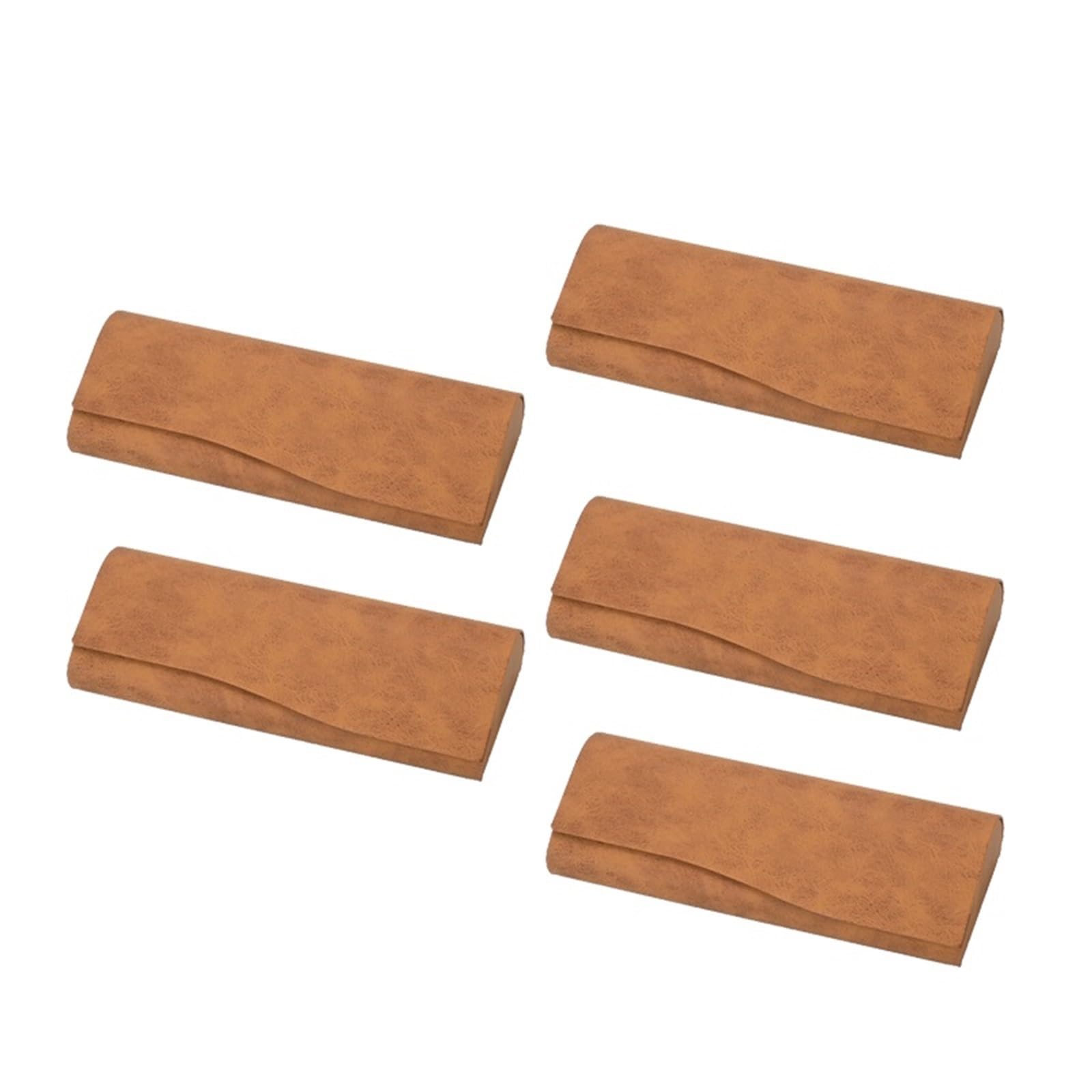 Porta Occhiali 1/5 pezzi Custodia rigida pieghevole for occhiali da sole in pelle marrone retrò, contenitore for occhiali da sole, accessori di stoccaggio fatti a mano