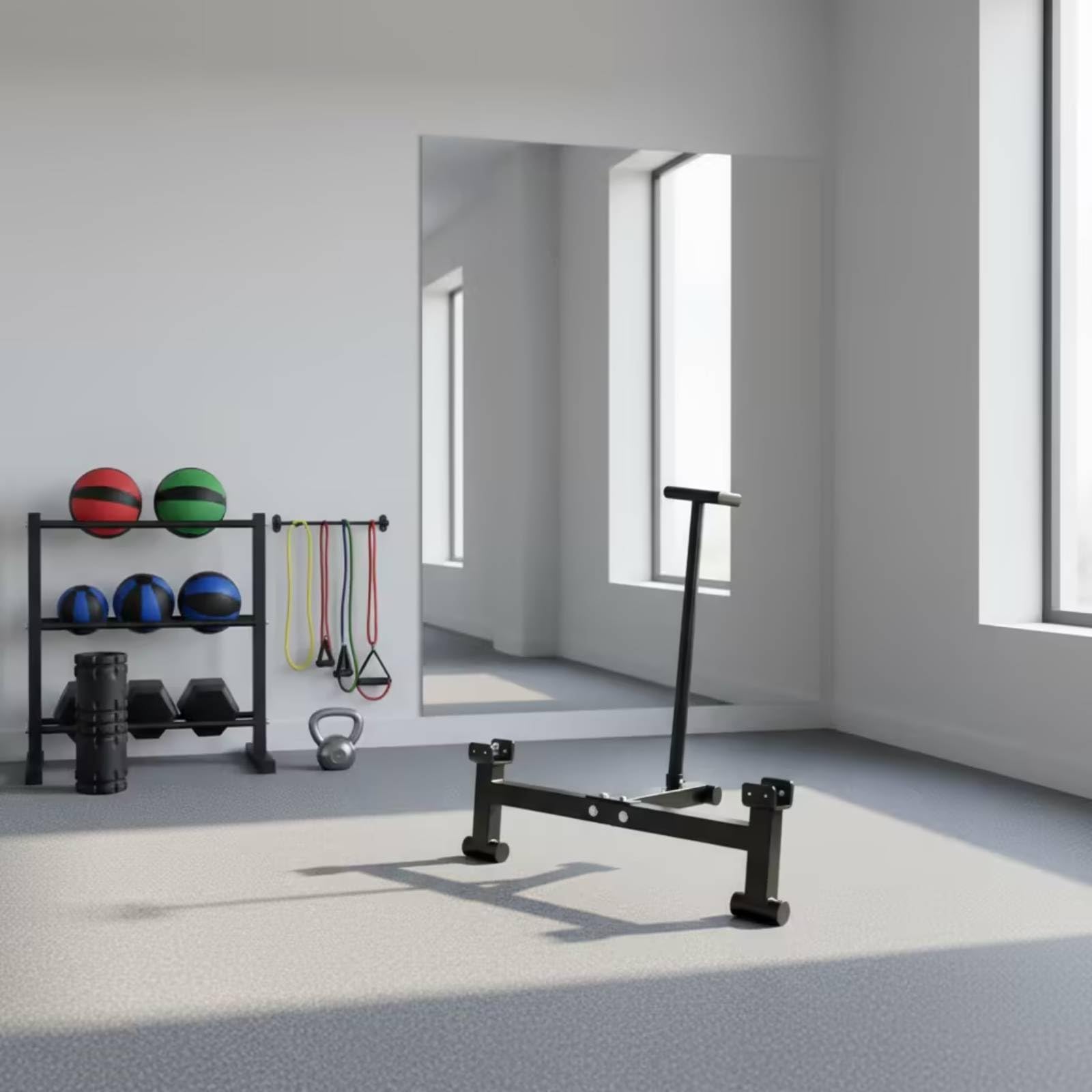 Milageto Soporte para Barra de Pesas Elevador Gato de Peso Jack de Barra Rack de Placas con Construcción Sólida y Estabilidad para Levantes Pesados Apto