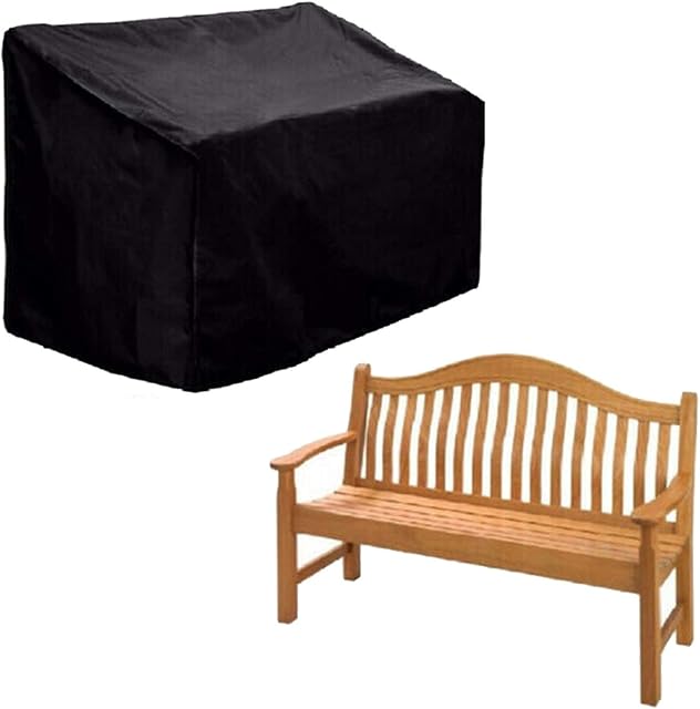 AMSAMOTION Garden Bench Covers 4 Seater, Waterproof, Windproof, Anti-UV, Tear Resistant 210D Oxford Fabric Outdoor Patio Bench Seat Cover - 75" L x 26" W x 35" H