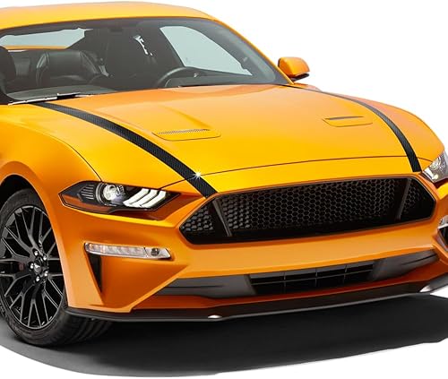 Miniatura 9 de Calcomanía de vinilo para capó de automóvil, diseño de rayas, compatible con Ford Mustang Coupe Convertible Shelby GT GT500 GT350 S550 2005-Present