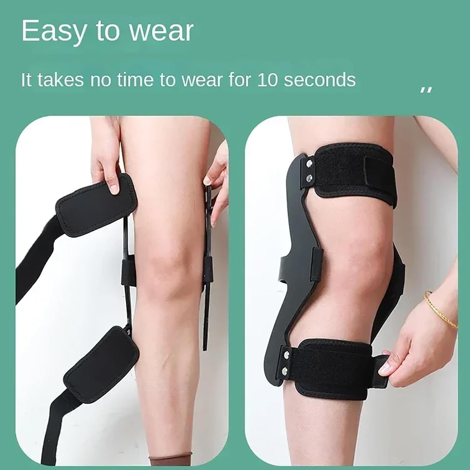 ERICAT Rodilla Medial Hyperextension Apoyo, Rodilla Hyperextension Corrector, Ampliar Thicken Correas Y Caminar Sin Resbalar, Científico Razonable De Corrección, para El Alivio del Dolor, Post Op