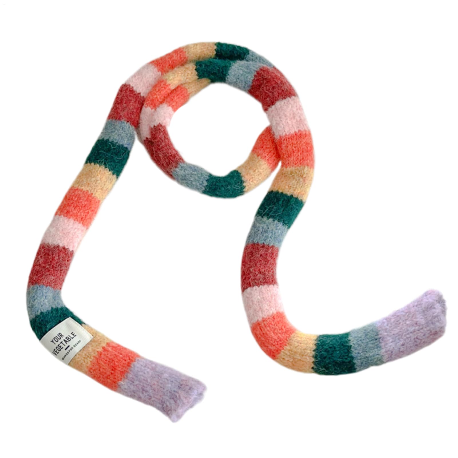 Générique Sciarpa invernale - Scaldacollo colorato a righe sottili a maglia | Sciarpa calda chic - per protezione del collo in autunno e nelle giornate fredde