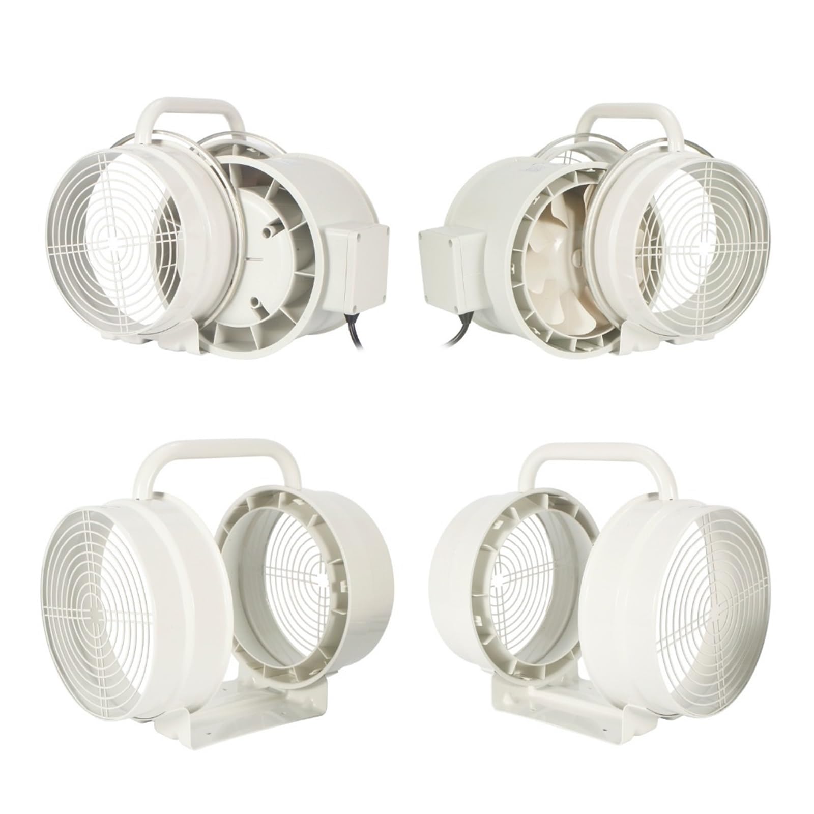 Ventilador de Extracción, Ventilador De Conducto En Línea De 8 Pulgadas Y 200mm, Extractor De Flujo Mixto Portátil Con Mango, Extractor De Aire, Ventilador De Escape para baño, baño, cocina, invernade