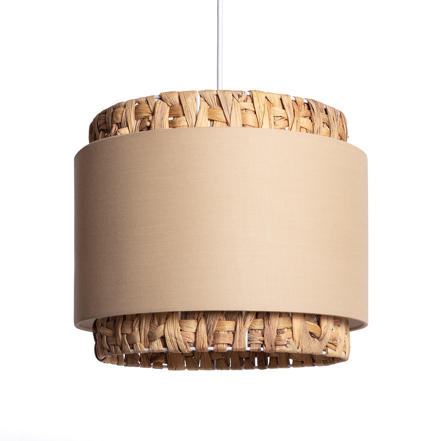 LEDKIA LIGHTING Lámpara Colgante Fibras Naturales Orleans Verde Celadón