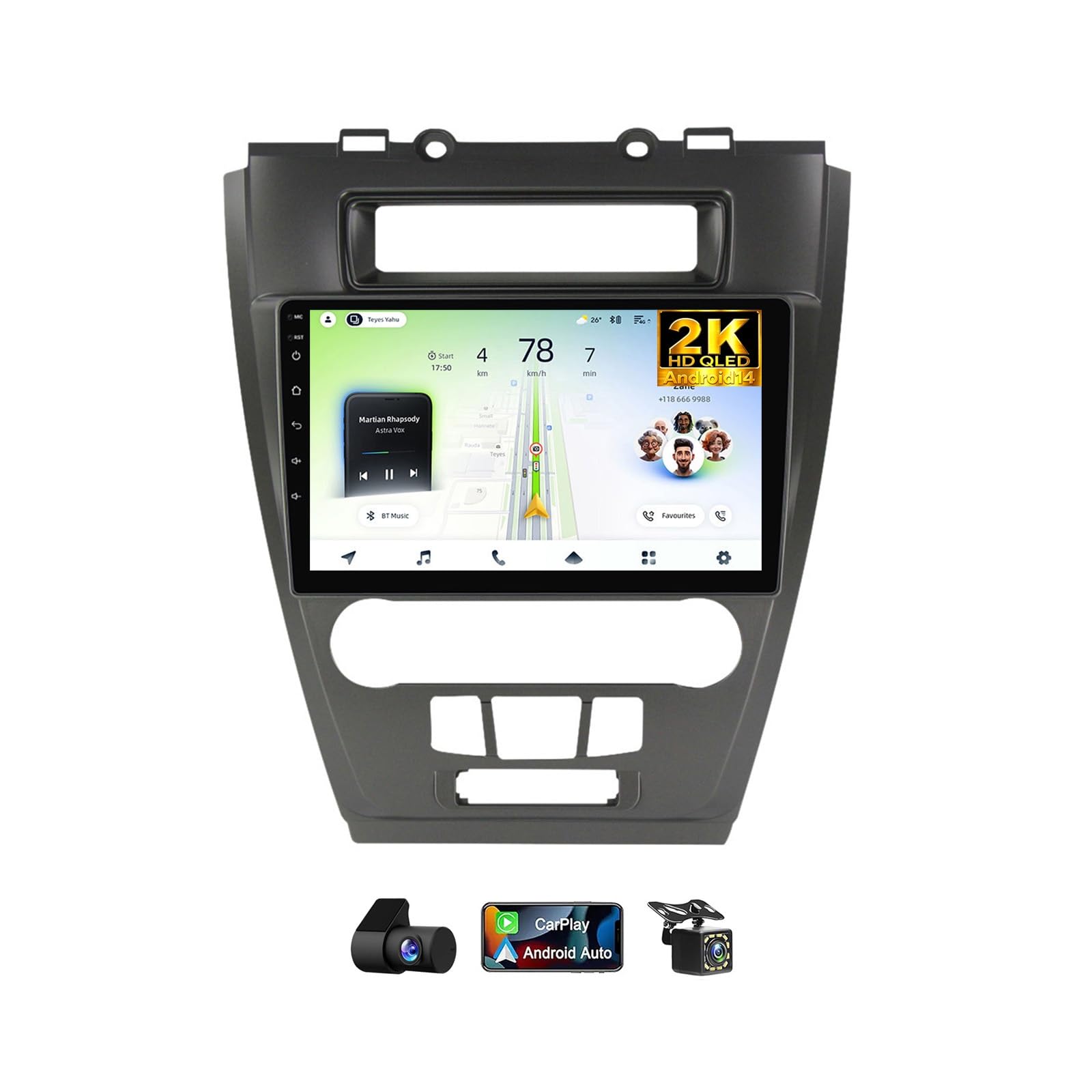 Radio Coche Android 14 para Ford Mondeo: la solución con GPS y manos libres DSP 8