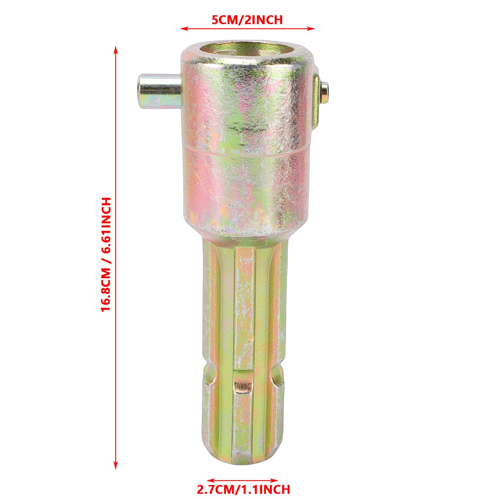 aqxreight Adapter Przedłużacza WOM Ciągnika, Metalowy Przedłużacz Wału Odbioru Mocy o Dużej Wytrzymałości 1-3 8 Cali 6 Wielowypustów żeńskich na Męskich, Szybkozłącze do Ciągników o Mocy