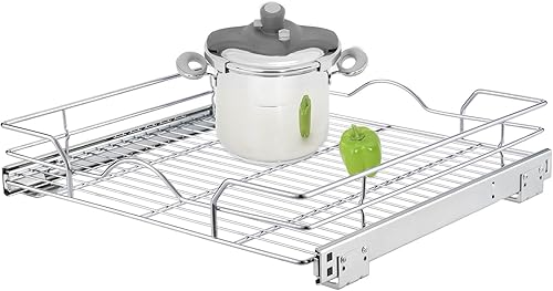 OCG Organizador de gabinete extraíble (17.75 pulgadas de ancho x 17 pulgadas de profundidad), cajones extraíbles, estantes extraíbles para gabinete