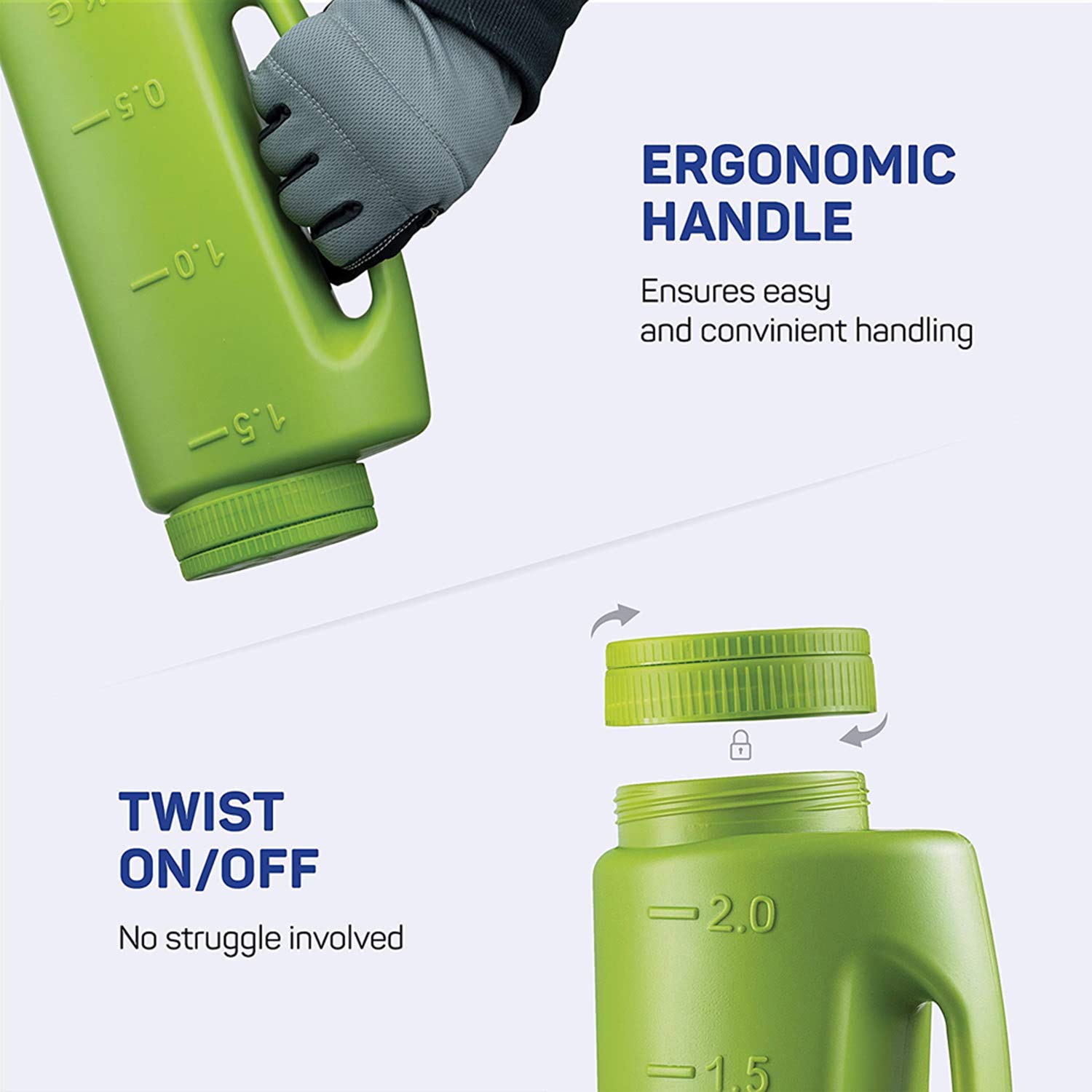 Handheld Spreader, DELFINO Fertilizer Spreader, Salt Spreader for Snow