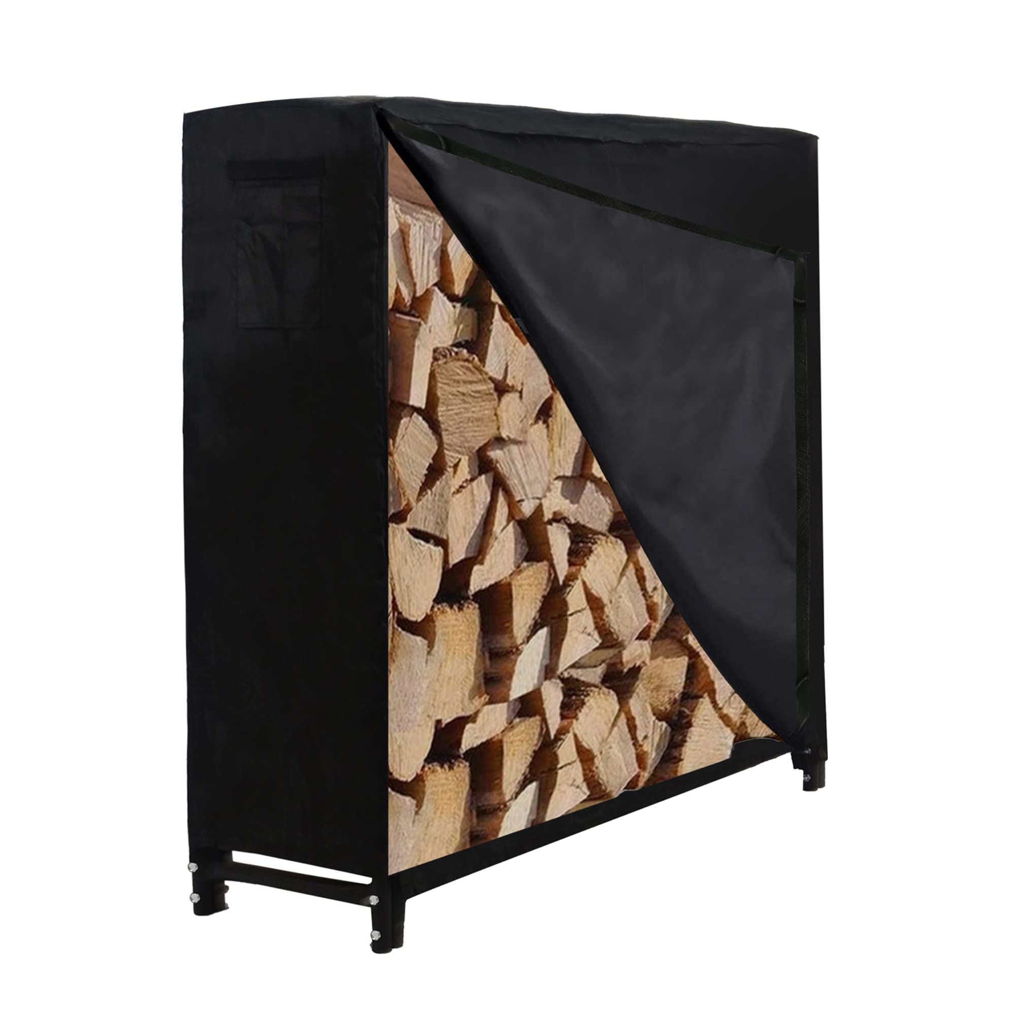 Buy Wallmaster 4ft Firewood Rack Outdoor with Cover, Firewood Storage